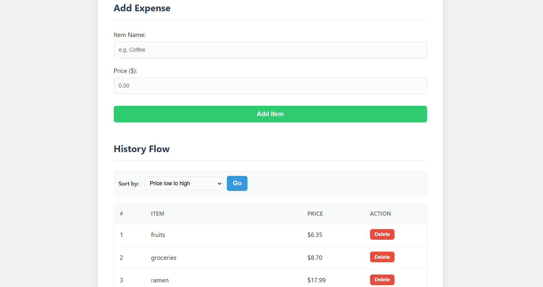 PyFinance Tracker Screenshot